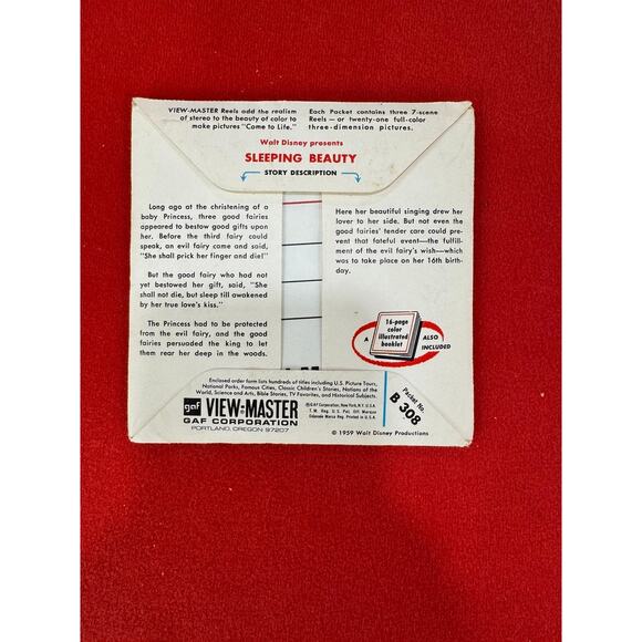 Old Disney Sleeping Beauty Viewmaster 3 Disc Set with Book - Picture 4 of 9